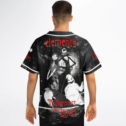 Elements Black White Rave Baseball Jersey
