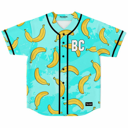 Turquoise Cartoon Banana Rave Baseball Jersey