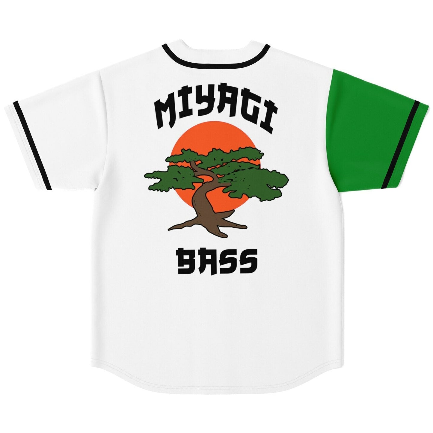 Left Panel Black Silhouette Rave Baseball Jersey