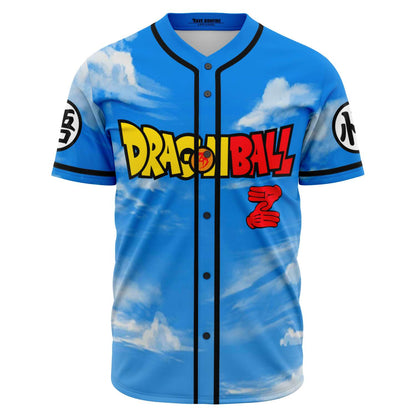 Sky Blue Cloudy Rave Baseball Jersey