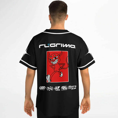 RL Grime Black Minimal Rave Baseball Jersey