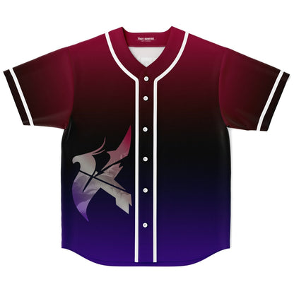 Crybanger Dark Maroon Stylized Bird Rave Baseball Jersey