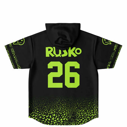 Demille custom Hooded Baseball Jersey