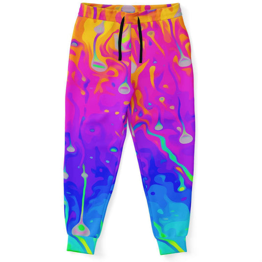 Hot Pink Melting Liquid Rave Joggers