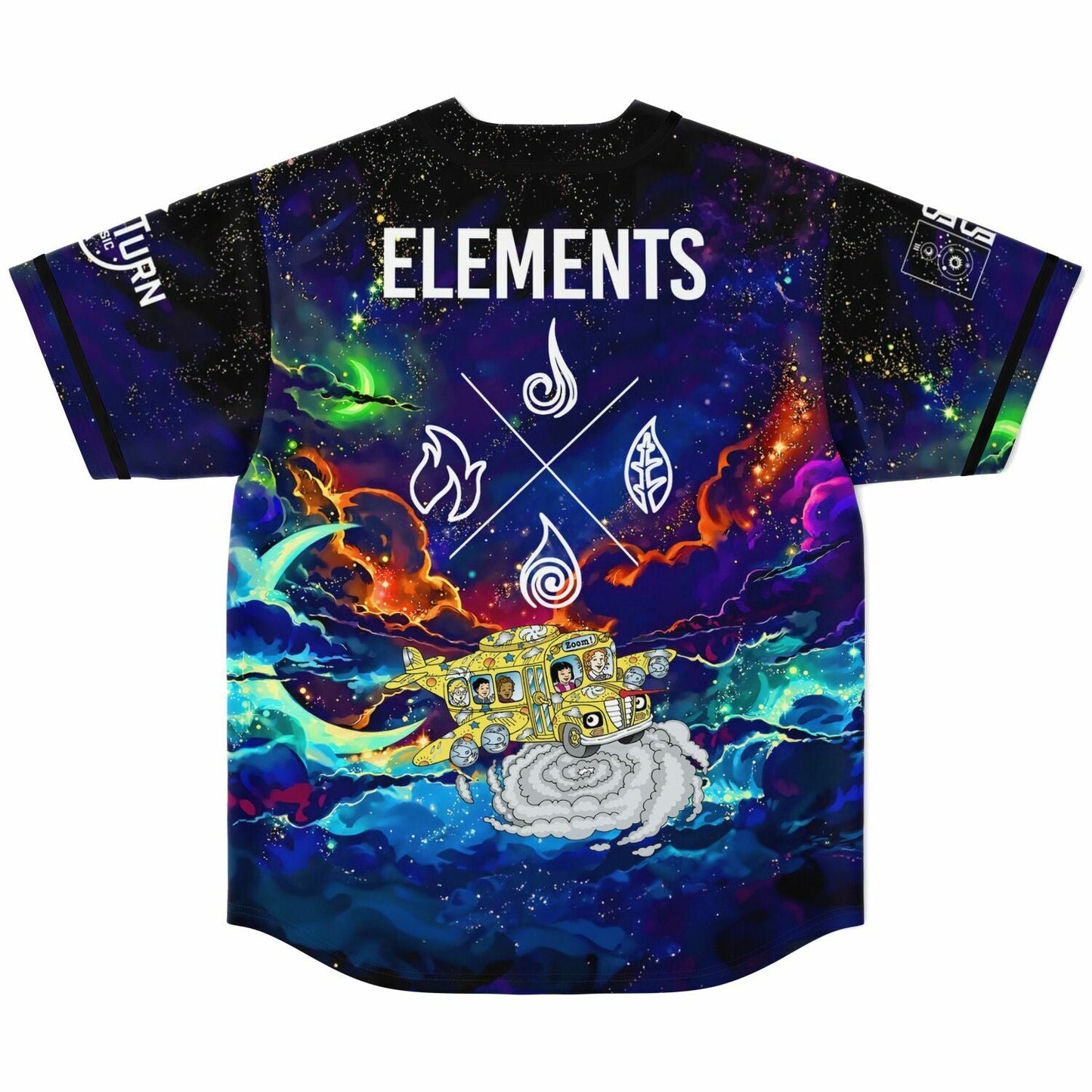 Elements Deep Blue Cosmic Scene Rave Baseball Jersey