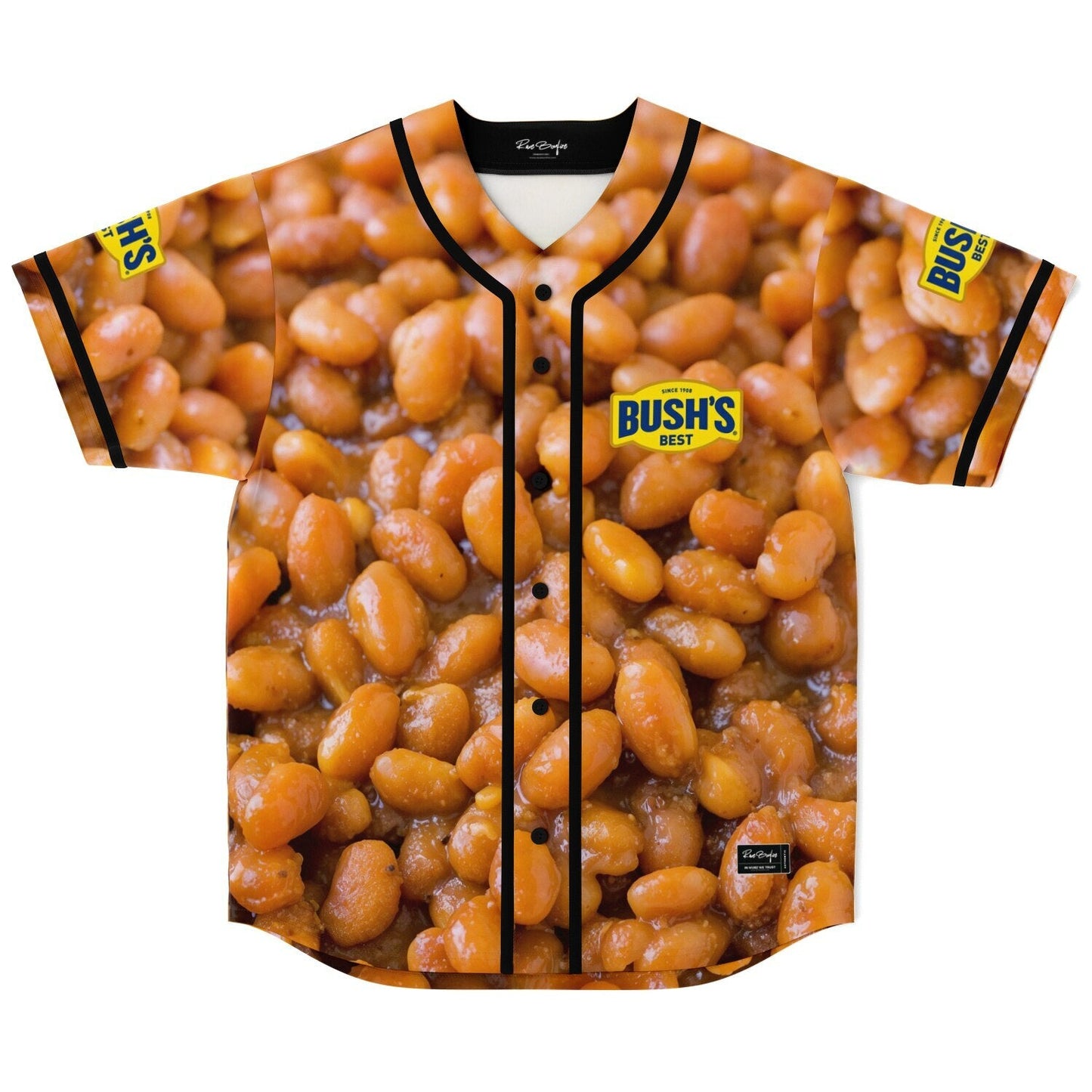 Orange Photorealistic Close Rave Baseball Jersey