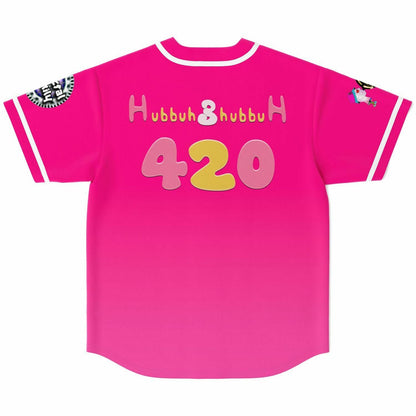 Hot Pink Bubblegum Brand Rave Baseball Jersey