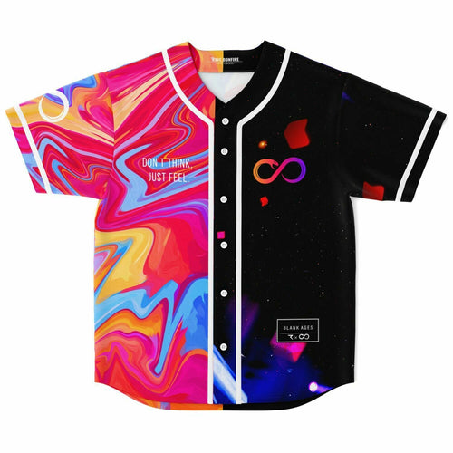 Blank Ages Split Half Colorful Rave Baseball Jersey