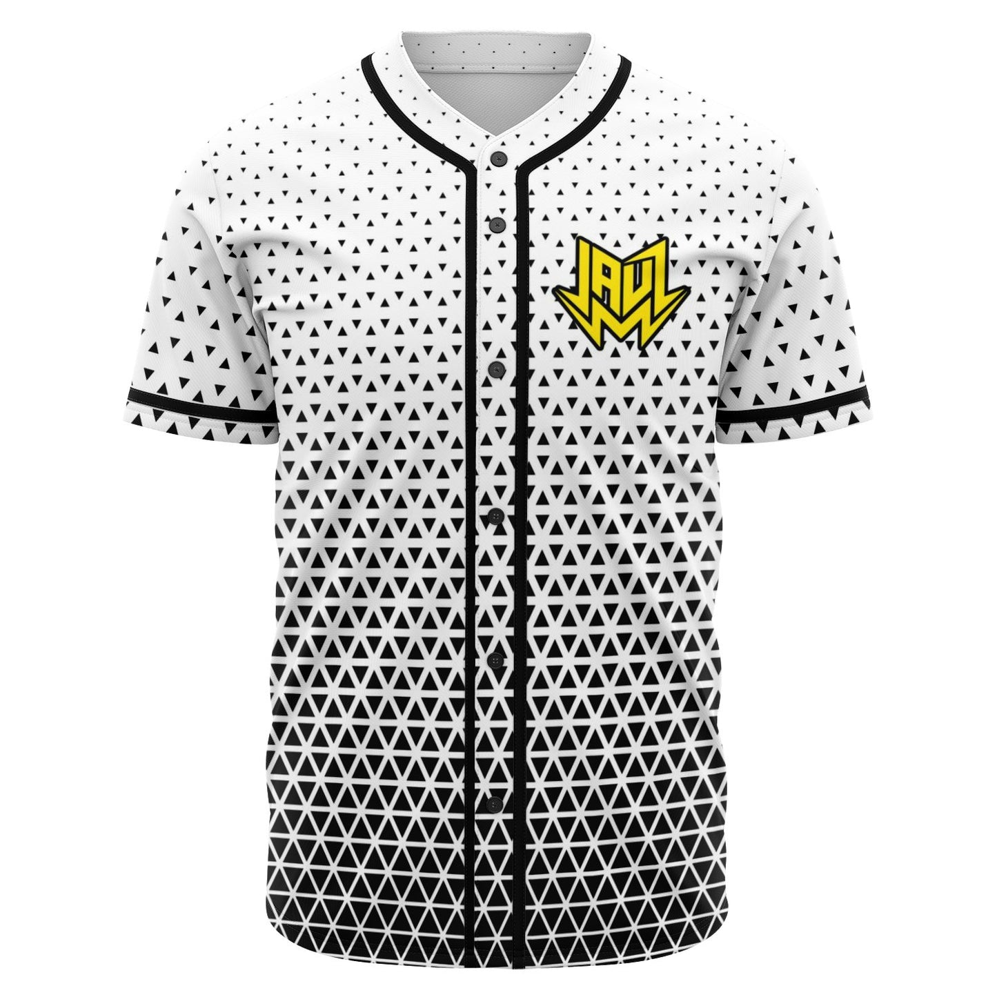 Jauz White Black Triangular Rave Baseball Jersey