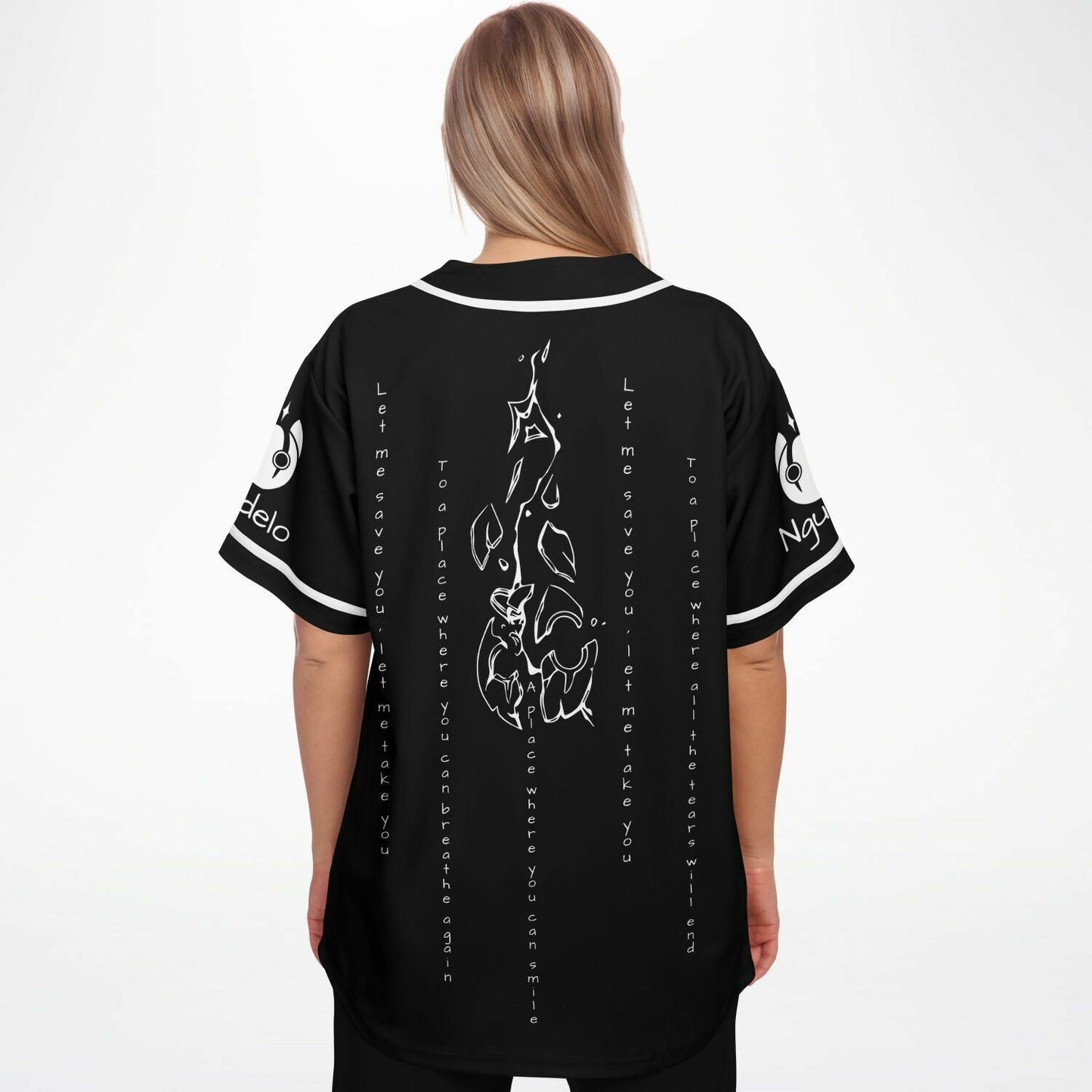 Black Gold Circular Rave Baseball Jersey