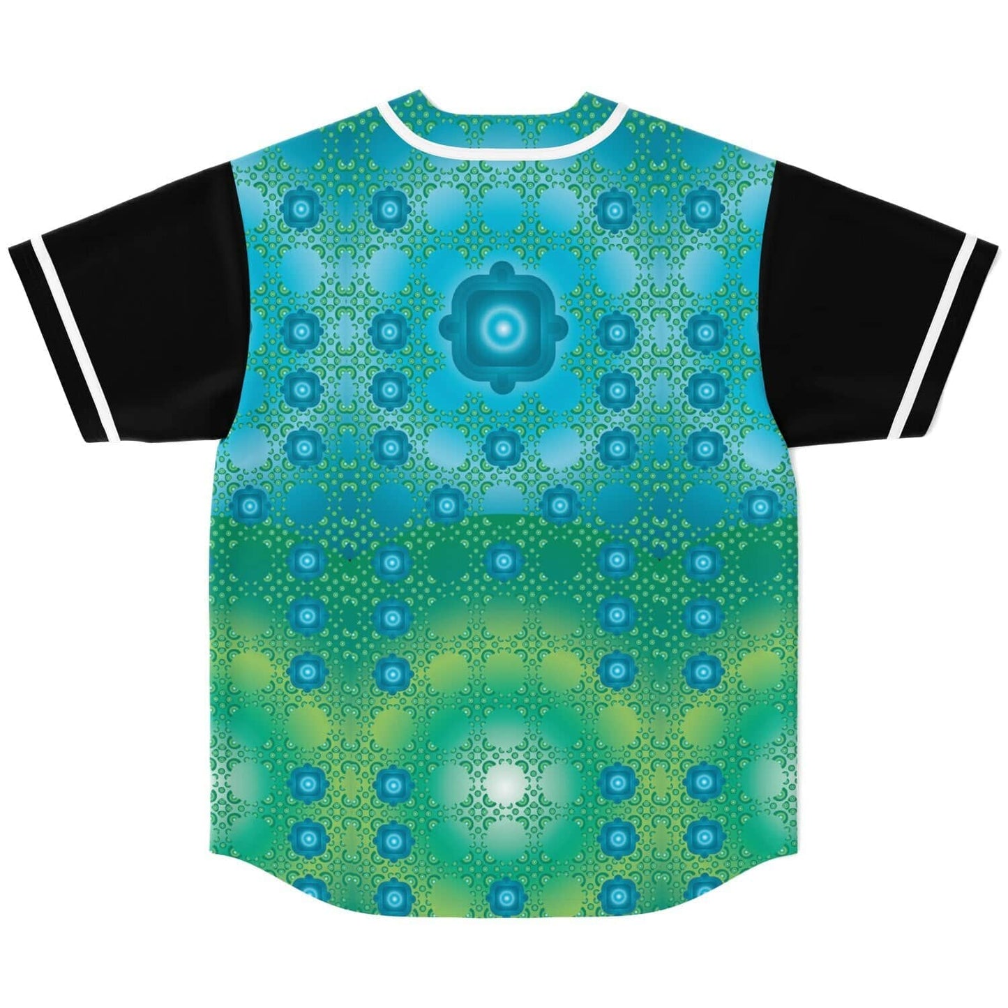 Black Geometric Dot Rave Baseball Jersey