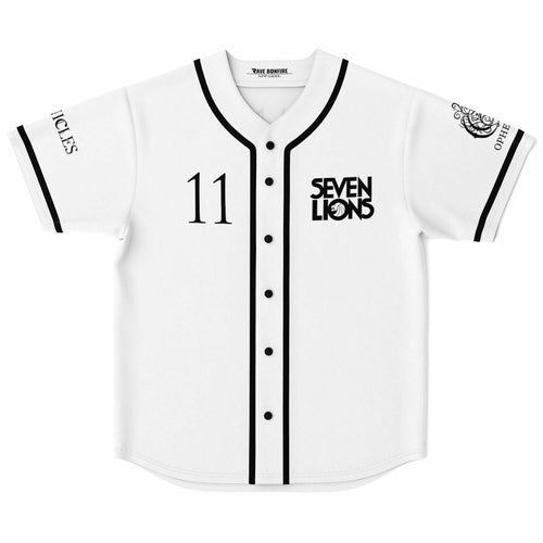 Teal Purple Record Label Rave Baseball Jersey