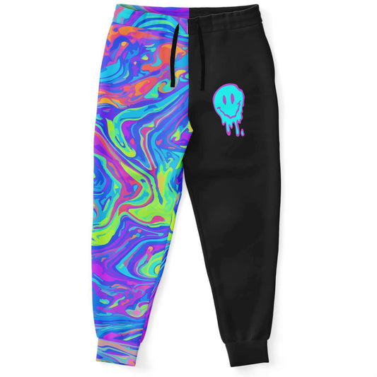 Black Paired Split Rave Joggers
