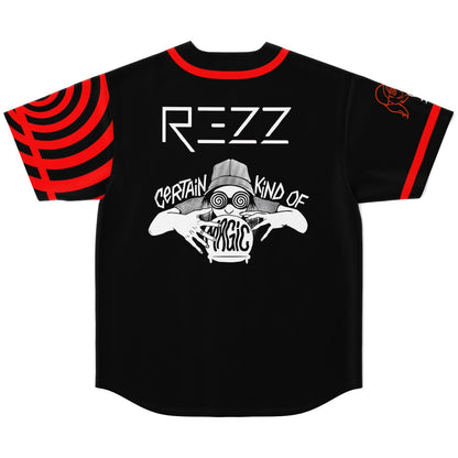 REZZ Black Bright Hypnotic Concentric Rave Baseball Jersey