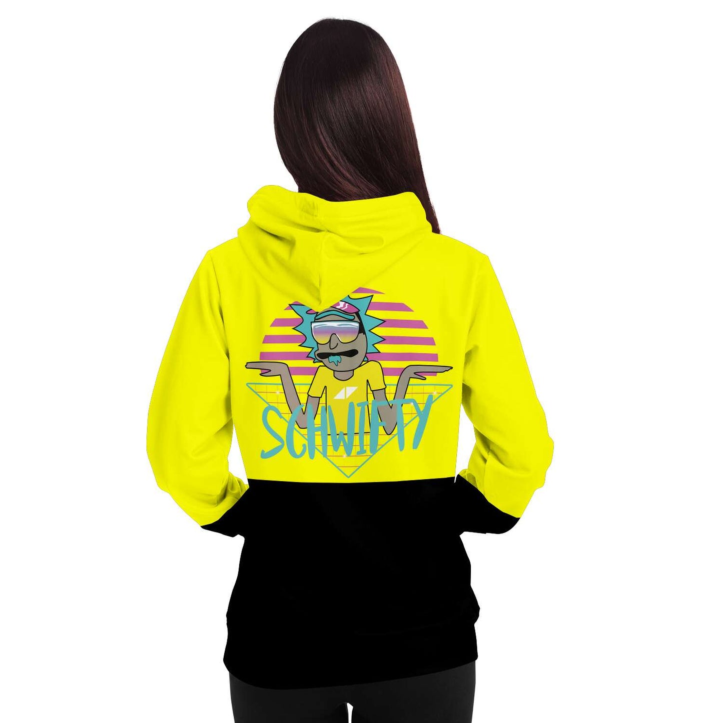 Get Schwifty Retrowave Yellow Rave Hoodie
