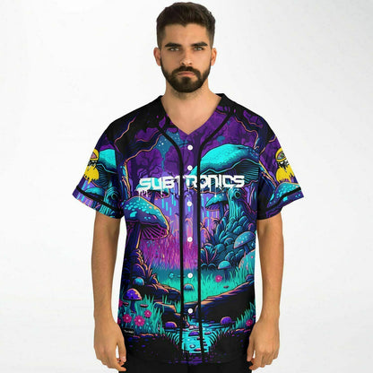 Subtronics Black Psychedelic Glowing Rave Baseball Jersey