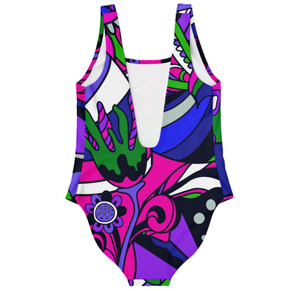 Magenta Retro 60S Rave Swimsuit