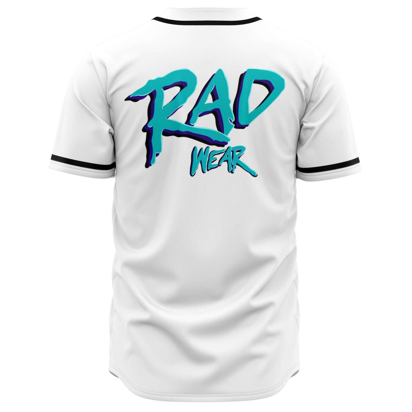 White Brush Script Rave Baseball Jersey