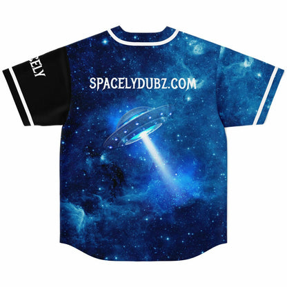 Split Blue Half Starry Rave Baseball Jersey
