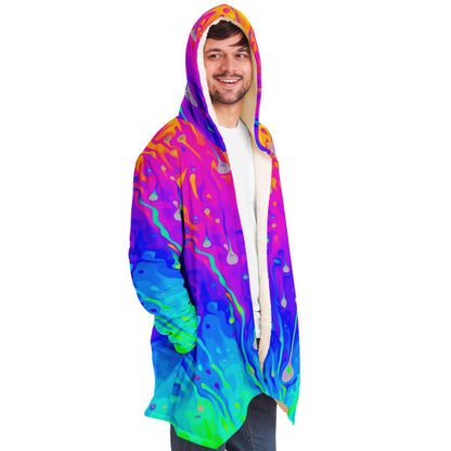 Rainbow acid trip hooded cloak