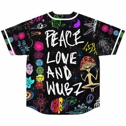 Black Hand Drawn Rave Baseball Jersey