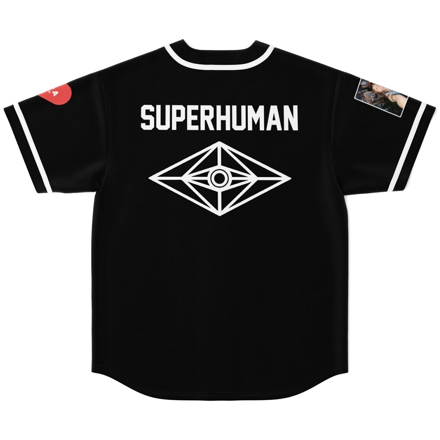 SLANDER Black ‘Slander’ Brush Rave Baseball Jersey