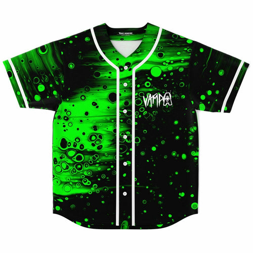 Lucii Toxic Green Liquid Rave Baseball Jersey