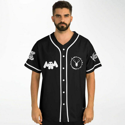 SVDDEN DEATH Black Dripping Mask Rave Baseball Jersey