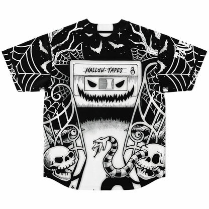 Black White Halloween Scene Rave Baseball Jersey
