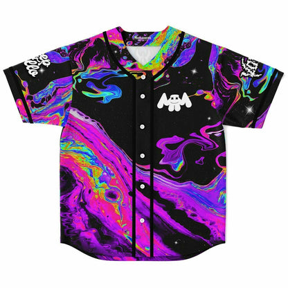 SVDDEN DEATH Black Psychedelic Oil Rave Baseball Jersey
