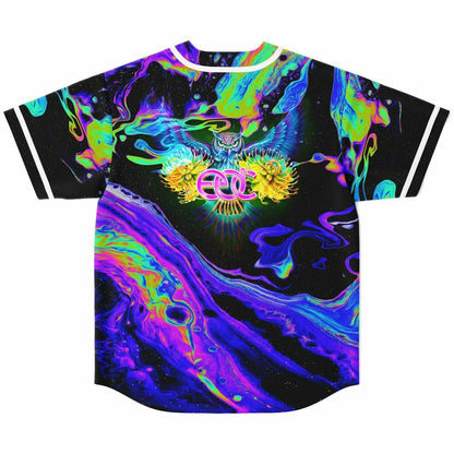EDC Las Vegas 2024 Black Psychedelic Oil Rave Baseball Jersey