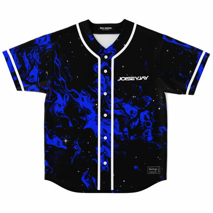 Joisey Jay Black Blue Smoke Rave Baseball Jersey