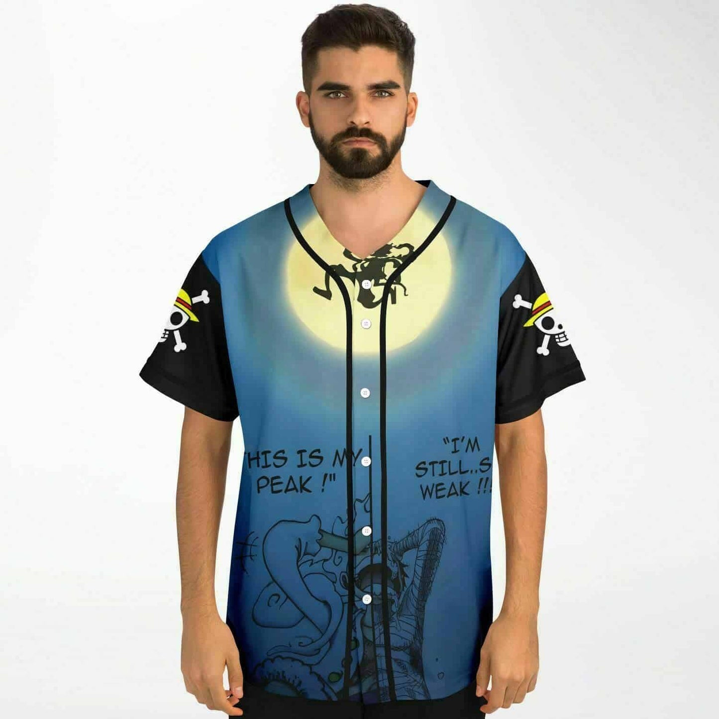 Deep Blue Anime Fan Rave Baseball Jersey