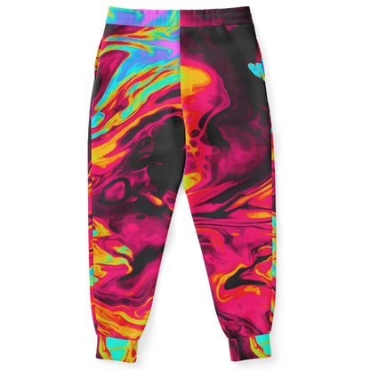 Hot Pink Oil Slick Rave Joggers