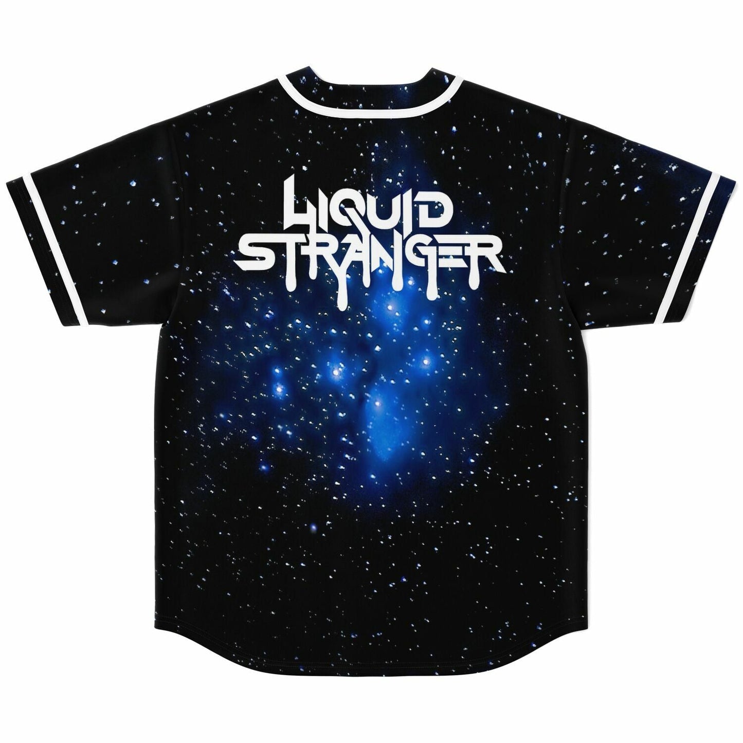 Liquid Stranger Black Outer Space Rave Baseball Jersey