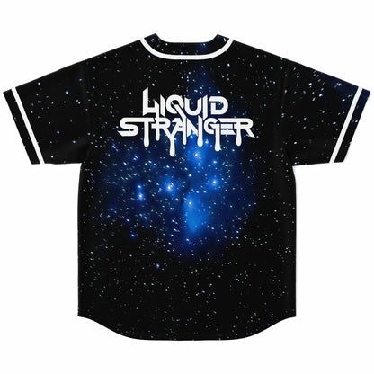 Liquid Stranger Black Outer Space Rave Baseball Jersey
