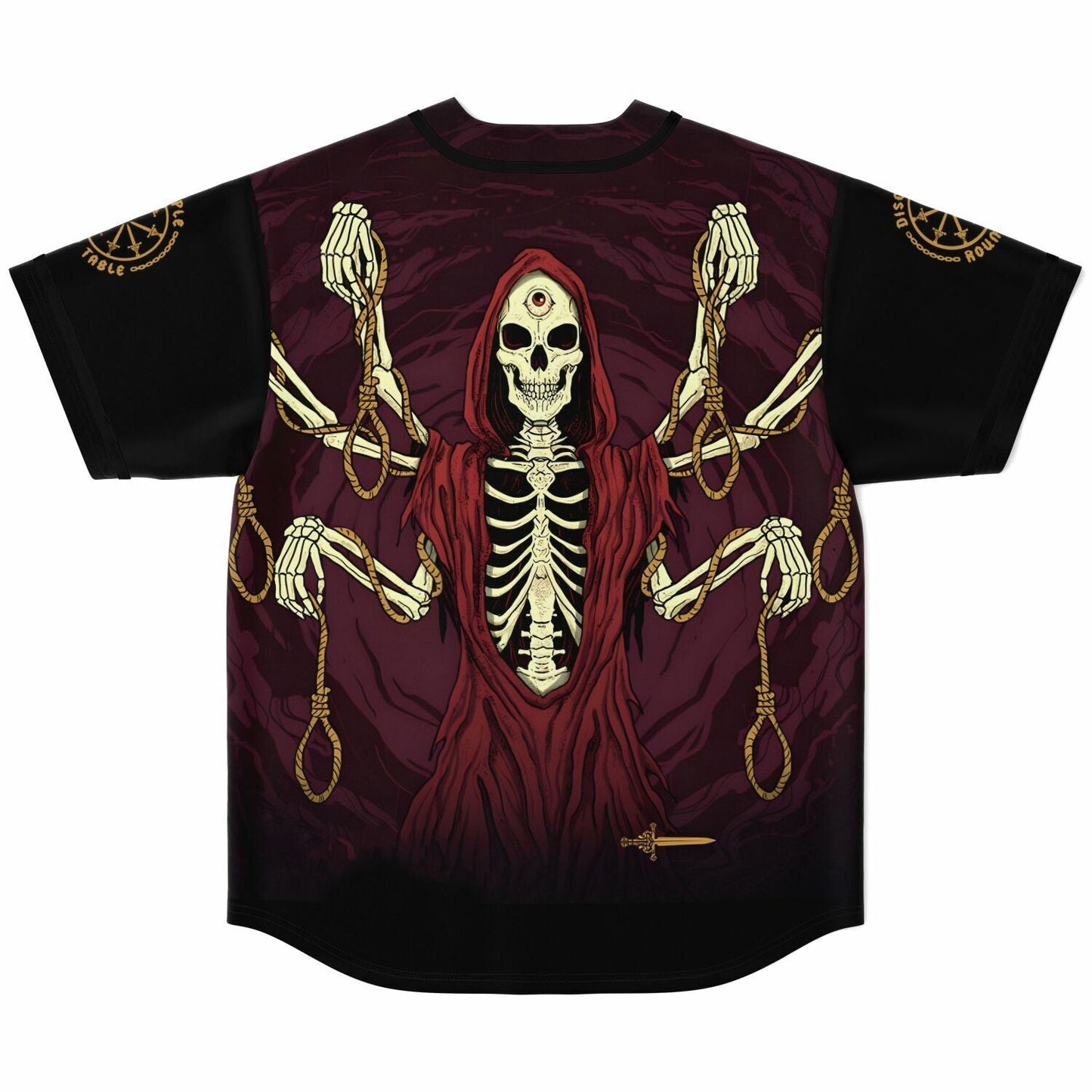Deep Maroon Pink Rave Baseball Jersey