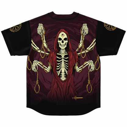 Deep Maroon Pink Rave Baseball Jersey