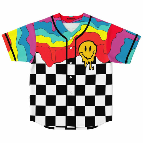 Rainbow Melting Rave Baseball Jersey