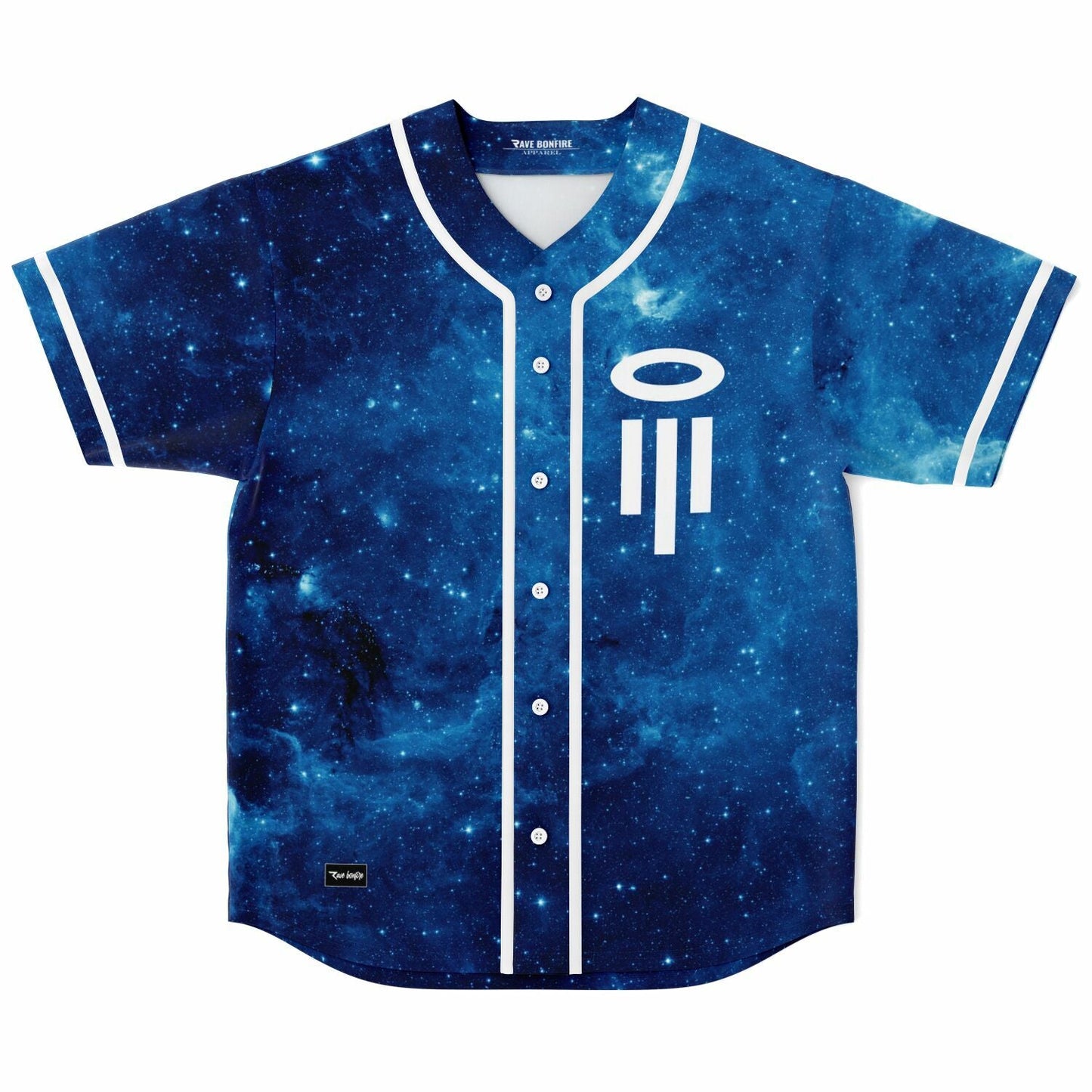 Chime Deep Blue Galaxy Rave Baseball Jersey