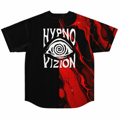 REZZ Black Red Marbled Liquid Rave Baseball Jersey