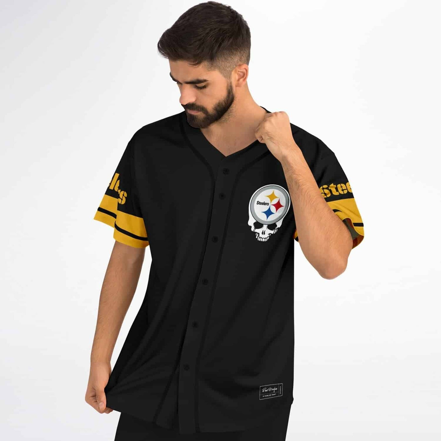 Zeds Dead Black Pittsburgh Steelers Rave Baseball Jersey