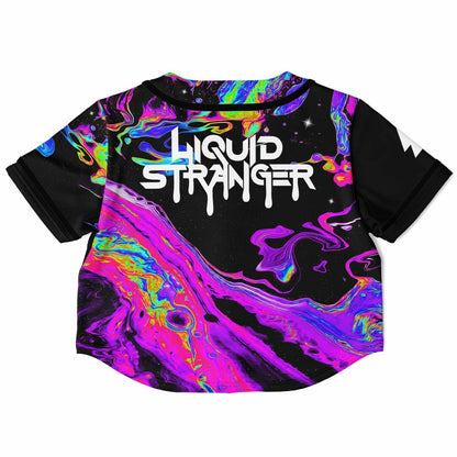 Liquid Stranger Black Marble Rave Baseball Jersey