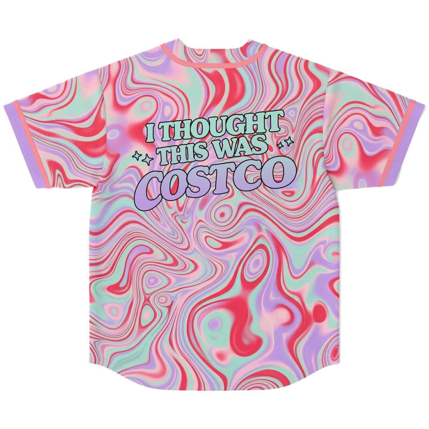 Pastel Pink Psychedelic Liquid Rave Baseball Jersey