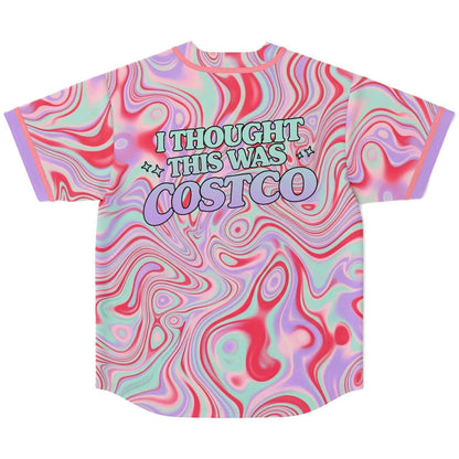 Pastel Pink Psychedelic Liquid Rave Baseball Jersey