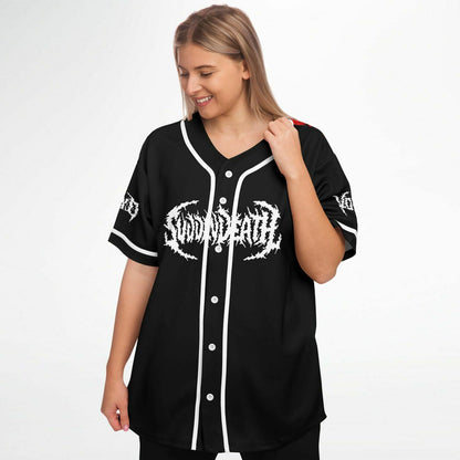 SVDDEN DEATH Black Blood Red Liquid Rave Baseball Jersey