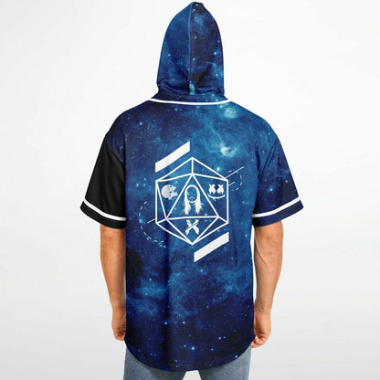 Skrillex Deep Blue Starry Galaxy Rave Hooded Baseball Jersey