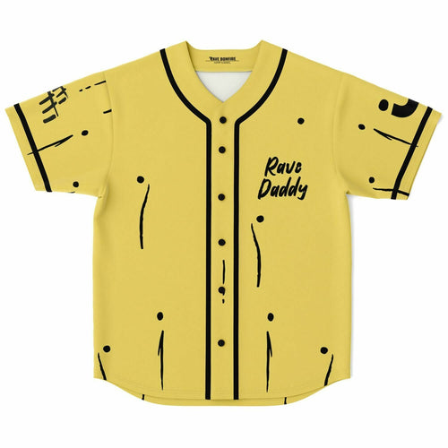 Pale Yellow Minimalist Hand Rave Baseball Jersey