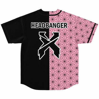 Excision Split Pink Left Half Rave Baseball Jersey