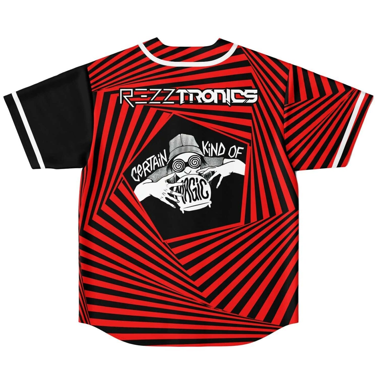Rezztronics Red Op-Art Reversible Baseball Jersey